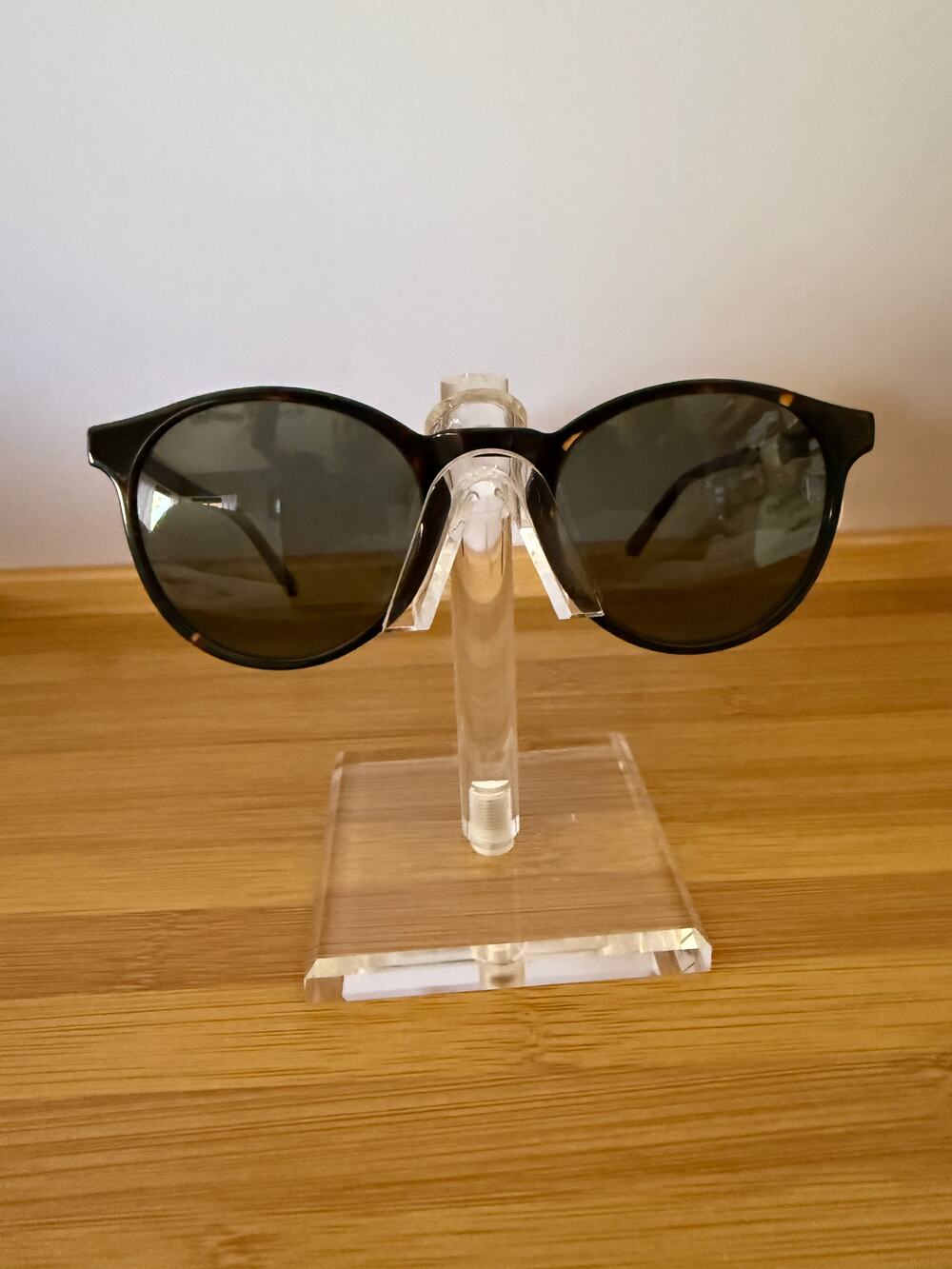 Carolina Lemke Paco Round Brown Tortoise Shell Frame Sunglasses Unisex NEW